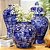 FLOREIRO PORCELANA AZUL BRANCO TRACY D18XA35CM - Imagem 3