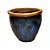 VASO RUSTICO DE CERAMICA IMPORTADO XANGAI AZUL D51XA48CM - Imagem 2