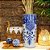 PORTA GUARDA CHUVA PORCELANA RENDA CELESTE AZUL BRANCO D20XA45CM - Imagem 3