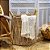 CESTA DECORATIVA RATTAN BALI REDONDO REDE BRANCO E NATURAL - Imagem 1