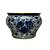 CACHEPOT PORCELANA AZUL E BRANCA GOLDEN FLORA D19XA13CM - Imagem 1