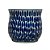 CACHEPOT PORCELANA AZUL E BRANCA THAI DROPS D14XA13CM - Imagem 1