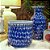 CACHEPOT PORCELANA AZUL E BRANCA THAI DROPS D14XA13CM - Imagem 3