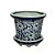 CACHEPOT PORCELANA AZUL E BRANCA FLORES DO JARDIM D21XA18CM - Imagem 2