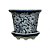 CACHEPOT PORCELANA AZUL E BRANCA FLORES DO JARDIM D21XA18CM - Imagem 1