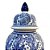 POTE EM PORCELANA AZUL E BRANCO PRIMAVERA COM TAMPA D20XA36CM - Imagem 2