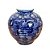 VASO PORCELANA AZUL BRANCO TRACY D23XA25CM - Imagem 1