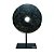 ESCULTURA IMPORTADA BI DISC CHINES ANTIGO ZHUHAI EM PEDRA NATURAL NEGRA A30CM - Imagem 1