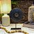 ESCULTURA IMPORTADA BI DISC CHINES ANTIGO ZHUHAI EM PEDRA NATURAL NEGRA A30CM - Imagem 3