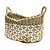 CESTA DECORATIVA RATTAN BALI OVAL BRANCO E NATURAL - Imagem 2