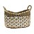 CESTA DECORATIVA RATTAN BALI OVAL BRANCO E NATURAL - Imagem 1