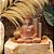 ESCULTURA IMPORTADA BUDA MADEIRA ANTIGA VERMELHA L25XA30CM - Imagem 4