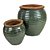 VASO CERAMICA IMPORTADO GALES RUSTICO DE VERDE D32XA34CM - Imagem 2