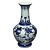 FLOREIRO PORCELANA AZUL BRANCO AUREA D18XA37CM - Imagem 2