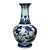 FLOREIRO PORCELANA AZUL BRANCO AUREA D18XA37CM - Imagem 1