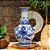 FLOREIRO PORCELANA AZUL BRANCO AUREA D18XA37CM - Imagem 3