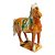 ESTATUETA CAVALO EM PORCELANA LARANJA - Imagem 2