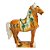 ESTATUETA CAVALO EM PORCELANA LARANJA - Imagem 1