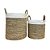 CESTA DECORATIVA RATTAN BALI REDONDO BRANCO E NATURAL 4 - Imagem 2