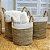 CESTA DECORATIVA RATTAN BALI REDONDO BRANCO E NATURAL 4 - Imagem 4