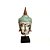 ESCULTURA CABECA BUDA DECORATIVA EM MADEIRA ANTIGA L20XA44CM - Imagem 1
