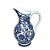 JARRO EM PORCELANA AZUL E BRANCA FLORES SERENAS A32CM - Imagem 2