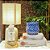 CACHEPOT PORCELANA AZUL E BRANCA GEOMETRIC D14XA13CM - Imagem 3