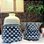 CACHEPOT PORCELANA AZUL PETROLEO E BRANCO TWIST D14XA13CM - Imagem 3