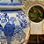 POTE EM PORCELANA AZUL E BRANCO PASSARO COM TAMPA D18XA34CM - Imagem 3