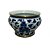 CACHEPOT PORCELANA AZUL E BRANCA GOLDEN NATURE D17XA11CM - Imagem 2