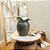VASO CERAMICA IMPORTADO GALES RUSTICO DE VERDE D26XA30CM - Imagem 3
