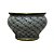 CACHEPOT PORCELANA PRETO BRANCO GOLDEN ESCAMAS D15XA11CM - Imagem 1