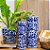 PORTA GUARDA CHUVA PORCELANA FLORIDO AZUL BRANCO D14XA36CM - Imagem 3