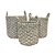 CESTA DECORATIVA RATTAN BALI REDONDO BRANCO E NATURAL - Imagem 4