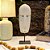 ESCULTURA DECORATIVA MINI MASCARA ETINICA IMPORTADA DEWI PEDRA NATURAL BRANCA COM SUPORTE A33CM - Imagem 3