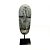 ESCULTURA DECORATIVA MINI MASCARA ETINICA IMPORTADA DEWI PEDRA NATURAL NEGRA COM SUPORTE A33CM - Imagem 1