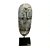 ESCULTURA DECORATIVA MINI MASCARA ETINICA IMPORTADA DEWI PEDRA NATURAL NEGRA COM SUPORTE A33CM - Imagem 2