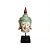 ESCULTURA CABECA BUDA DECORATIVA EM MADEIRA ANTIGA L11XA40CM - Imagem 1