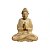ESCULTURA IMPORTADA BUDA MADEIRA NATURAL ENTALHADA L15XA20CM - Imagem 1