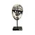 ESCULTURA MASCARA TRIBAL MENTAWAI EM MADEIRA WHITEWASH COM SUPORTE A28CM - Imagem 1