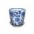 CACHEPOT PORCELANA AZUL E BRANCA FLOR CELESTIAL D20XA20CM - Imagem 2