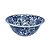 CENTRO DE MESA EM PORCELANA AZUL E BRANCA FLORES SERENAS D29XA10CM - Imagem 3