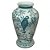 FLOREIRO PORCELANA VERDE E BRANCO PASSARO D18XA30CM - Imagem 2