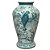 FLOREIRO PORCELANA VERDE E BRANCO PASSARO D18XA30CM - Imagem 1