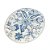 PRATO DECORATIVO EM PORCELANA PRIMAVERA AZUL E BRANCO D25CM - Imagem 2