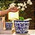 CACHEPOT PORCELANA AZUL E BRANCA JARDIM IMPERIAL D25XA22CM - Imagem 3