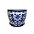CACHEPOT PORCELANA AZUL E BRANCA JARDIM IMPERIAL D25XA22CM - Imagem 2