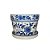 CACHEPOT PORCELANA AZUL E BRANCA RAMO FLORAL D16XA12CM - Imagem 1