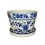 CACHEPOT PORCELANA AZUL E BRANCA RAMO FLORAL D16XA12CM - Imagem 2