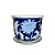 CACHEPOT PORCELANA AZUL E BRANCA VENTO DE OUTONO D19XA17CM - Imagem 1
